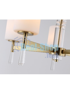 Люстра Ambrella light LH56261/5 BS/FR латунь/белый матовый E27/5 max 60W D600*590
