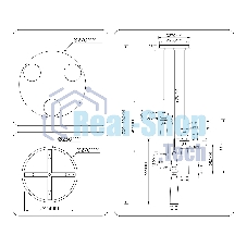 Светильник Ambrella light LH75367/3 GD/WH золото/белый G9*3 max 28W D270*1500