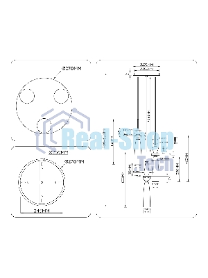 Светильник Ambrella light LH75367/3 GD/WH золото/белый G9*3 max 28W D270*1500