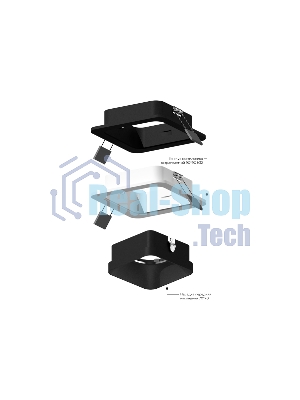 Насадка для корпуса светильника N7702 SBK черный песок 70*70*H35mm Out10mm MR16