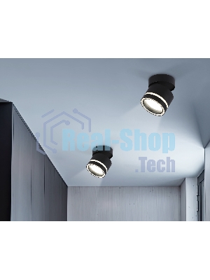 Светильник Ambrella light TA1445 BK/FR черный/белый матовый GX53 max 12W D85*90