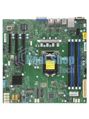 Материнская плата Supermicro MBD-X11SCL-F-B, LGA 1151, Intel C242, 4xDDR4, 6xSATA, 1xM.2, 1xPCI-E 3.0 x16, 1xPCI-E 3.0 x8, 2xPCI-E 3.0 x4, 1xVGA, 2x 1Gb LAN, 2xUSB 2.0, 5xUSB 3.1 Gen 1, 2xCOM, 1x TPM, Micro-ATX, OEM