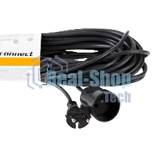 Удлинитель-шнур PROconnect ПВС 2х0.75, 10 м, б/з, 6 А, 1300 Вт, IP20, черный