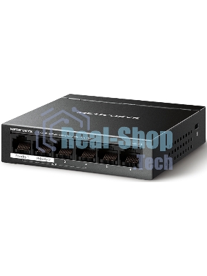 Коммутатор настольный Mercusys MS106LP с 6 портами 10/100 Мбит/с (4 порта PoE+)