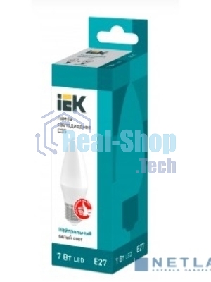 Лампа светодиодная IEK LLE-C35-7-230-40-E27 ECO C35 свеча 7Вт 230В 4000К E27