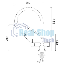 SUS127GY-016F-015 Смеситель для кухни с переключением фильтра, ø35