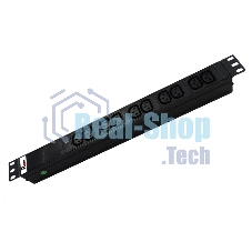 Аксессуар ЦМО Блок розеток Rem-10 без шнура с инд., 10 IEC 60320 C13, вход IEC 60320 C14, 10A, алюм., 19