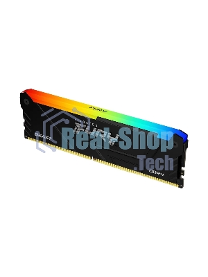 Оперативная память Kingston Fury Beast, DDR4, 16GB (1x16GB), 3200MHz, CL16, DIMM, с радиатором, RGB, черный