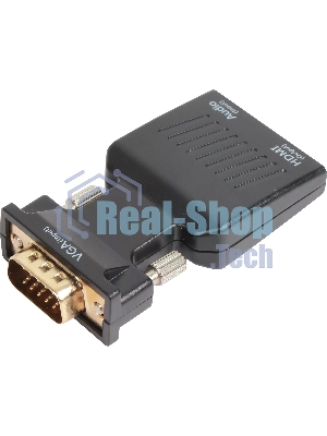 Переходник VCOM CA337A VGA(M)+audio+microUSB --> HDMI(F)1080*60Hz