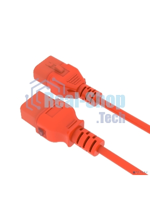 Кабель питания Filum FL-PC-C19F/C20F-C-0.5-OR 3x1.5 С19 - C20 с фиксацией, 220/250В, 16А, оранжевый, 0.5м (1111327)