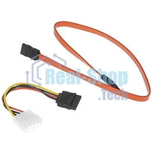 Комплект кабелей SATA Cablexpert CC-SATA-N, интерфейсный (48 см) 7pin/7pin и питания (15 см) 4pin/15pin, медь, пакет