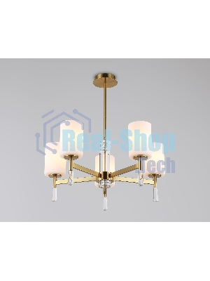 Люстра Ambrella light LH56261/5 BS/FR латунь/белый матовый E27/5 max 60W D600*590
