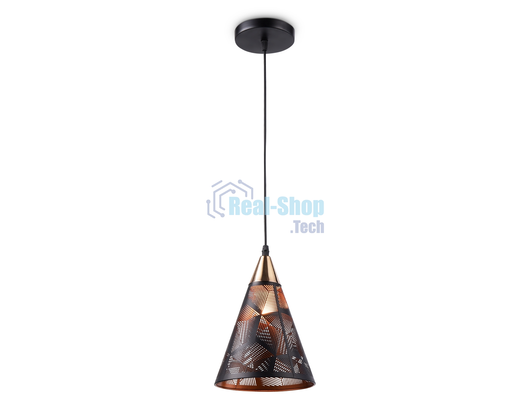 Светильник Ambrella light TR8431 BK/FGD черный/золото E27 max 40W D180*800