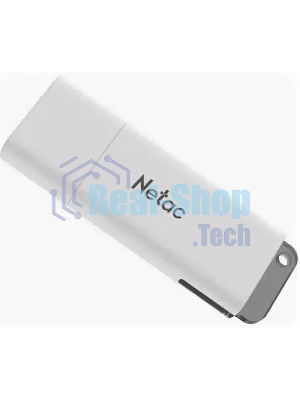 Флешка USB Netac U185 (NT03U185N-064G-20WH), 64Gb, USB 2.0, R/W 25/10, белый/серый