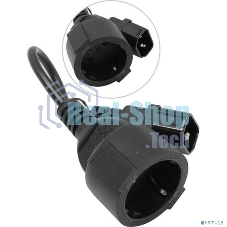 Кабель-переходник (UPS->розетка) ExeGate Power EC-30P (C14->Евророзетка) VDE-250V-3*0.75-CU, 0.15м