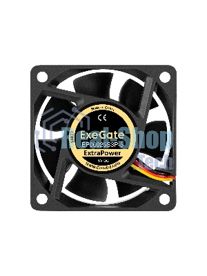 Вентилятор для корпуса ExeGate ExtraPower EP06025S3P-5 черный, 60 мм, 4800 об/мин, 33.5 дБ, 3 pin