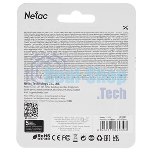Флешка USB Netac U185 USB 3.0 Flash 128Gb NT03U185N-128G-32WH, LED индикатор NETAC
