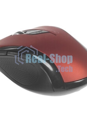 Мышь беспроводная Qumo Office Line M62 красный, 1600 dpi, радиоканал, USB, кнопки - 6