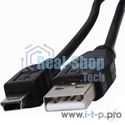 Кабель Rexant Шнур mini USB (male) - USB-A (male) 0.2M черный