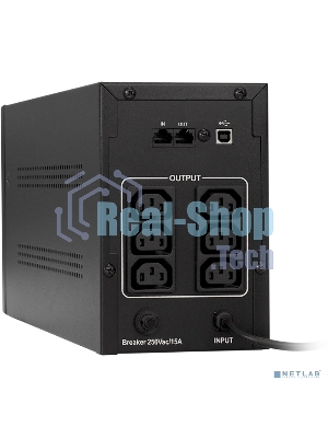 Источник бесперебойного питания ExeGate EP285480RUS SpecialPro UNB-1000.LED.AVR.C13.RJ.USB 1000VA/650W, LED, AVR, 6*IEC-C13, RJ45/11, USB, черный