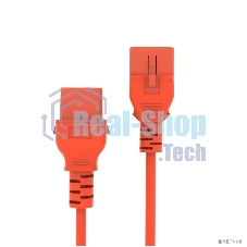 Кабель питания Filum FL-PC-C19F/C20F-C-0.5-OR 3x1.5 С19 - C20 с фиксацией, 220/250В, 16А, оранжевый, 0.5м (1111327)