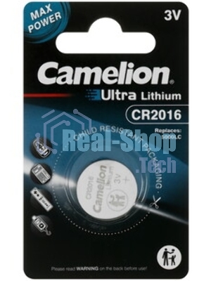 Элемент питания литиевый Camelion CR CR2016 BL-1 (блист.1шт)