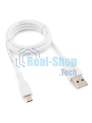 Кабель USB2.0 Pro Cablexpert CCP-mUSB2-AMBM-W-1M, AM/microBM 5P, 1м, экран, белый, пакет