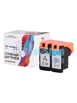 Набор струйных картриджей Sakura 8283B004 (445 Black/ 446 Color) для Canon, мультипак, 8/9 мл., 180 к.