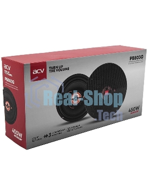 Колонки автомобильные ACV PB-803G 450Вт 90дБ 4Ом 20 см (8 дюйм) (ком.: 2 кол.) коаксиальные трехполосные