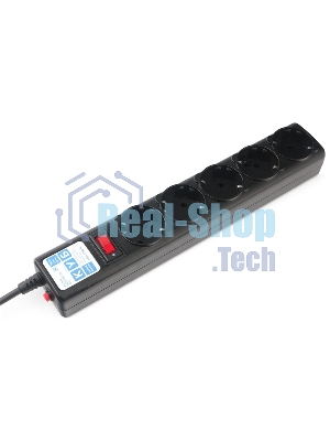Сетевой фильтр Powercube SPG5-С5 5 м, 5 розеток, черный, коробка