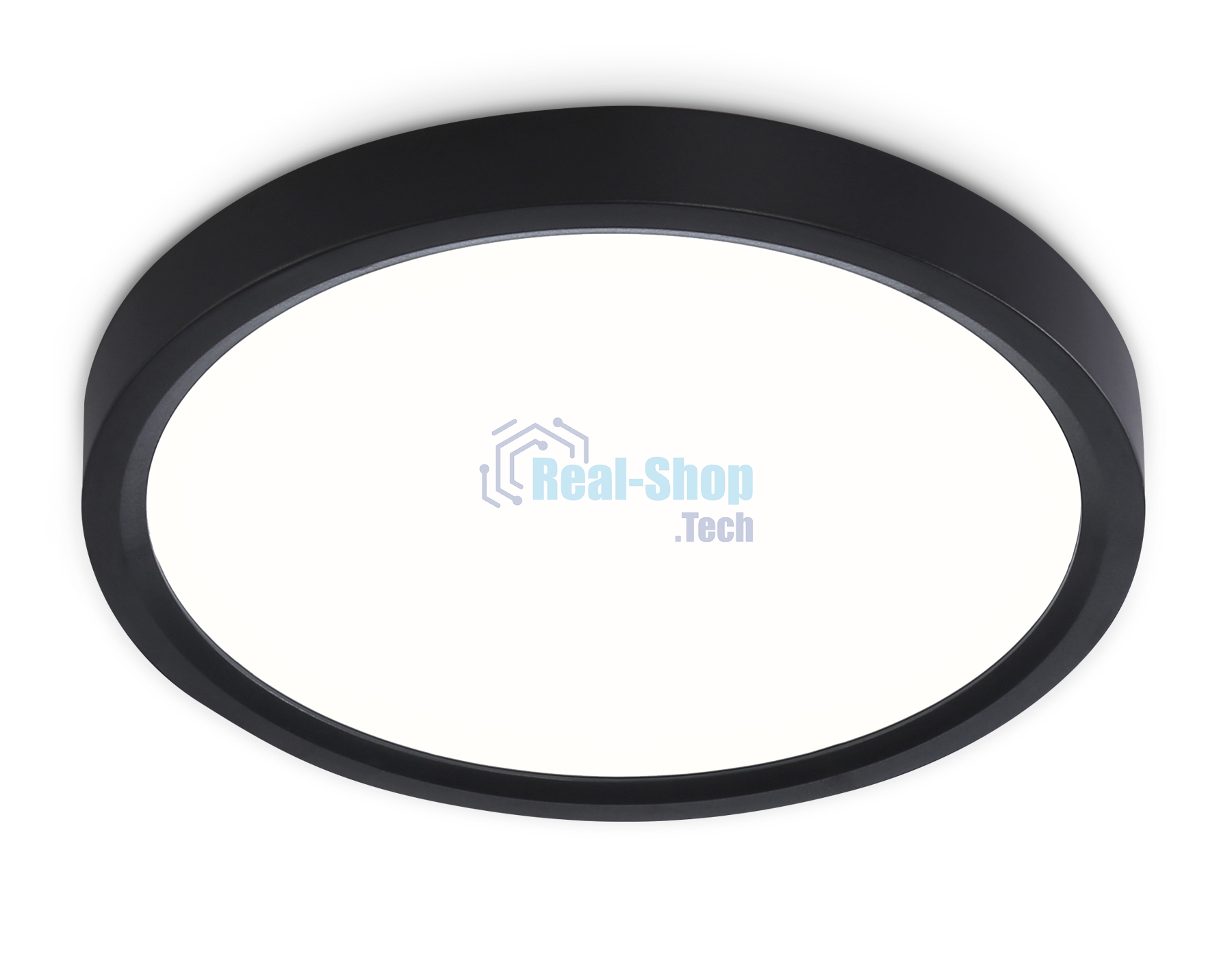 Светильник светодиодный ультратонкий Ambrella light FZ1902 BK черный IP54 13W 3000K-6500K CCT-переключатель D230*25 (Без ПДУ)