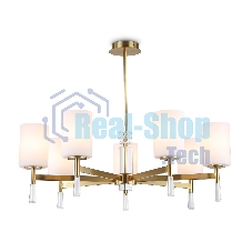 Люстра Ambrella light LH56263/7 BS/FR латунь/белый матовый E27/7 max 60W D750*590