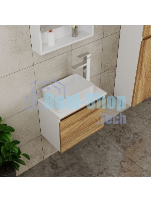 Комплект для ванной, 4 предмета (тумба Bau Dream 50 + раковина BAU 37х23, белая + смеситель Hotel Still, выпуск клик-клак, белый)