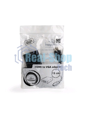 Переходник HDMI-VGA Cablexpert A-HDMI-VGA-04, 19M/15F, провод 15см