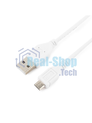 Кабель USB2.0 Pro Cablexpert CCP-mUSB2-AMBM-W-1M, AM/microBM 5P, 1м, экран, белый, пакет