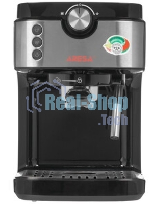 Кофеварка рожковая ARESA AR-1612 черный, исп. кофе - молотый, 1,5 л, 1100 Вт, 15 бар