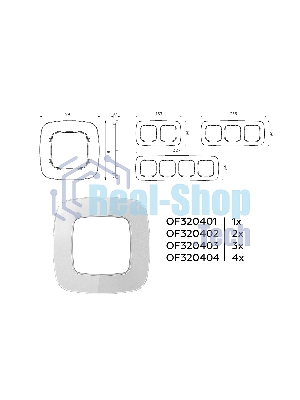 Рамка OMEGA Radian (Серебро Стекло органическое) 1-ая OF320401