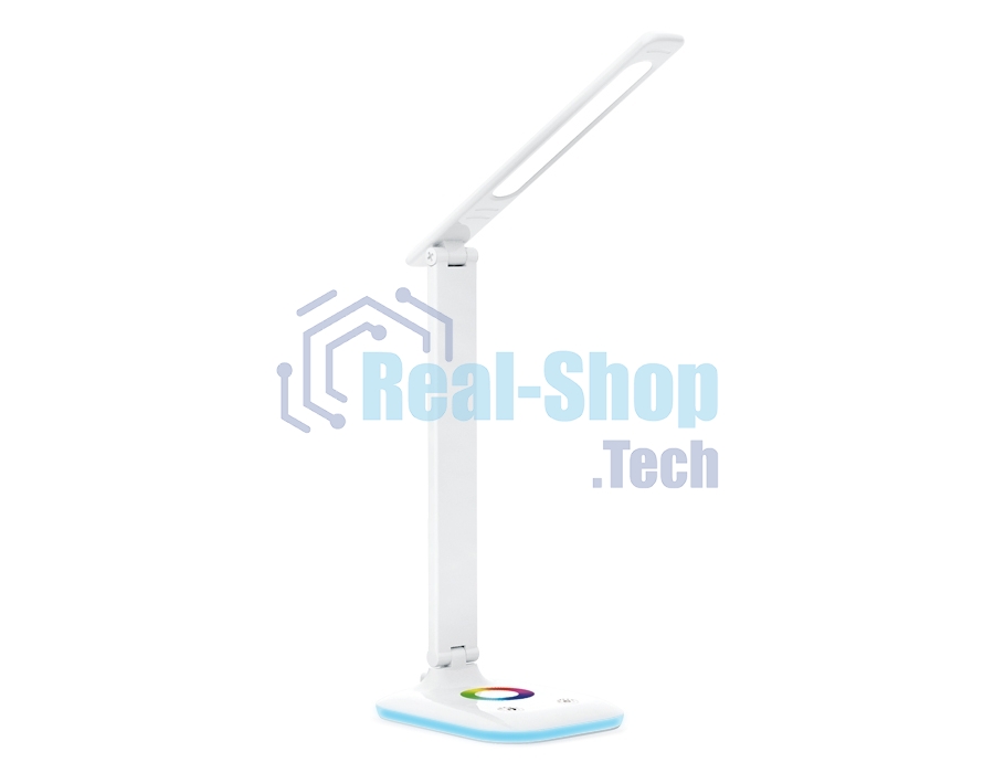 Светодиодная настольная лампа с RGB подсветкой Ambrella light DE530 WH белый LED 3000-6400K+RGB 8W