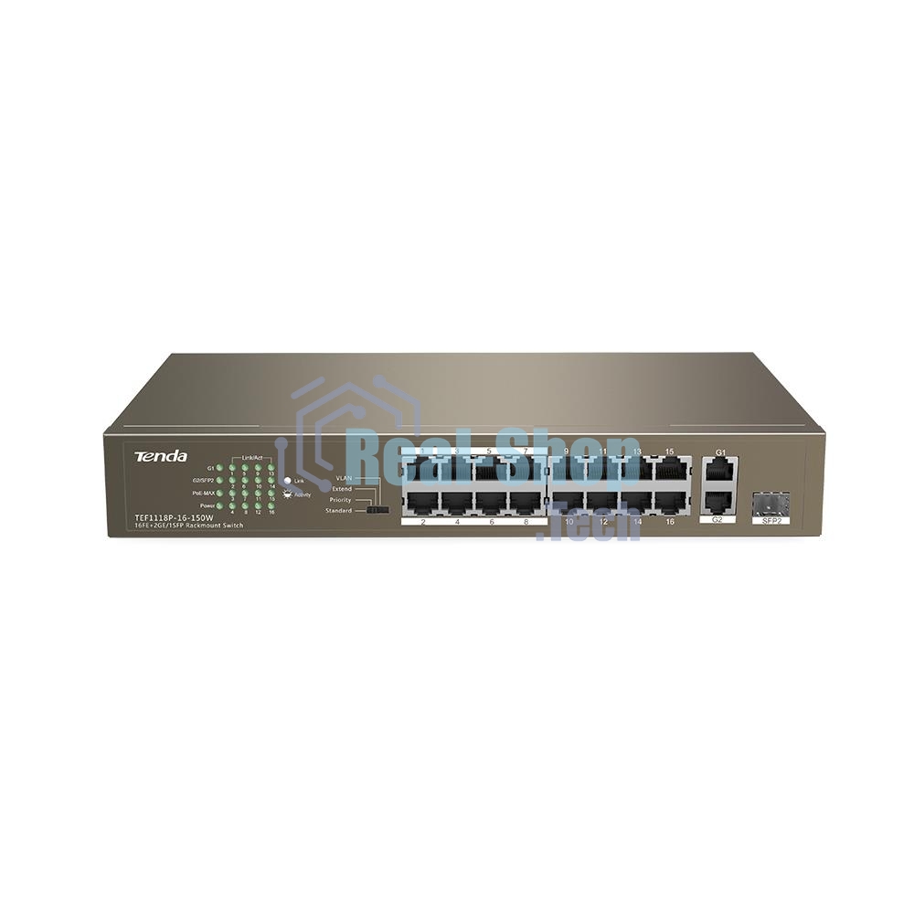 Коммутатор 16PORT TEF1118P-16-150W Tenda