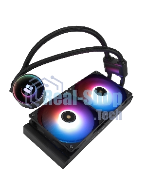 Водяное охлаждение для процессора Thermalright Frozen Notte 240 черный ARGB V2 (240мм, Black, ARGB/ Fans: 2x120мм, 72.37CFM, 27.7dBA, 2000RPM/ Pump height 54мм, 28dBA, 5300RPM, Rad thickness 27мм/ S: 1200, 1700, 1851, 2011, 2066, 115X, AM2, AM2+, AM3, AM3+, AM4, AM5, FM1, FM2, FM2+)