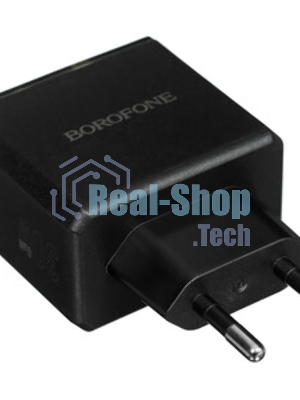 Сетевое зарядное устройство BOROFONE (6941991110689) BAS32A 1USB+1Type-C 3.0A QC3.0 PD 30W, черный