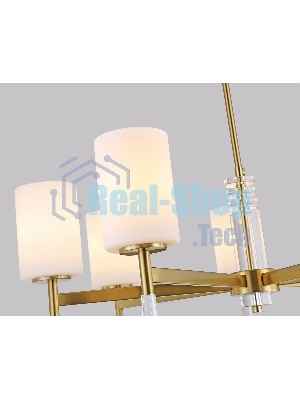Люстра Ambrella light LH56263/7 BS/FR латунь/белый матовый E27/7 max 60W D750*590