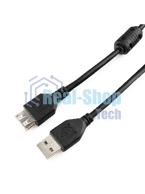 Кабель Gembird PRO USB 2.0 3.0м AM/AF позол.конт., фер.кол., пакет
