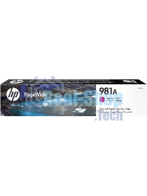 Картридж струйный HP 981A пурпурный для HP Color PageWide Ent Flow MFP 586, 566 6000 стр