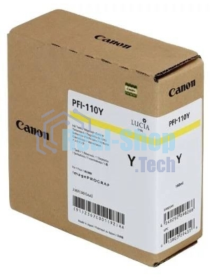 Картридж струйный Canon PFI-110 Y 2367C001 желтый (160мл) для Canon TX-2000/TX-3000/TX-4000