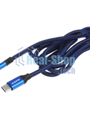 Кабель Maxvi MC-A20 black Type-C - Type-C, 2A ток макс. нагрузки 2А, макс. напряжение 5V, длина кабеля 1м, материал PVC, черный
