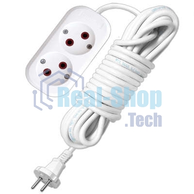 Удлинитель 2х10 м без заземл. 6А IP20 У6-011М ПВС 2х0.75 UNIVersal 011М-10