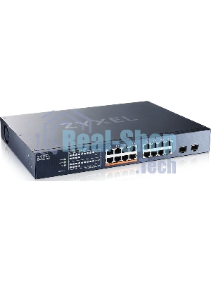 Коммутатор Zyxel NebulaFlex XMG1915-18EP-EU0101F 16x2.5Gbит/с 2SFP+ 8PoE++ 180W управляемый