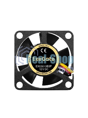 Вентилятор для корпуса ExeGate EX03010B3P черный, 30 мм, 10500 об/мин, 29 дБ, 3 pin