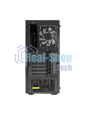 Компьютерный корпус Miditower ExeGate EVO-9211-500NPX (ATX, БП 500NPX с вент. 12см, с окном, 2хUSB+1хUSB3.0, HD аудио, черный, 1 вент. с RGb подсветкой)